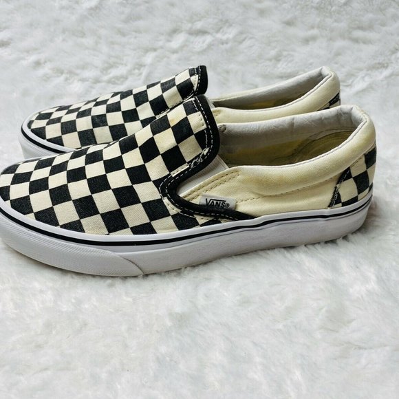 Vans Authentic W 6.5 M 5 Black White Checkerboard - Picture 2 of 12